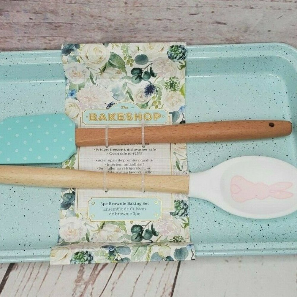 The Bakeshop 3Pc Brownie Bake Set Blue
